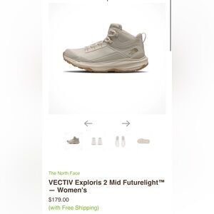 The NorthFace Women’s Vectiv Exploris 2 waterproof hiking shoes